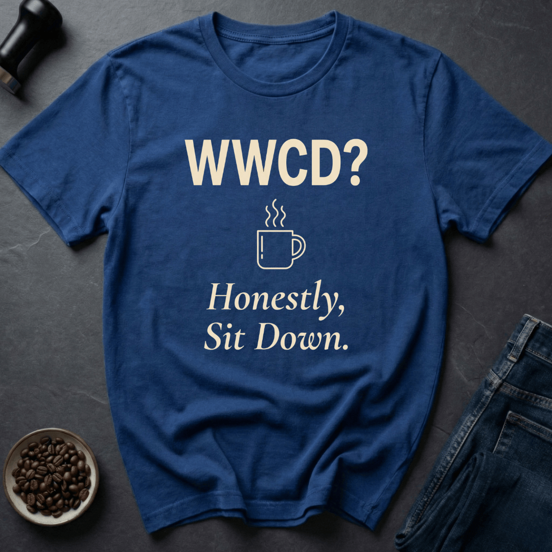 Coffee graphic Sit Down T-Shirt in by Caffeine Dept