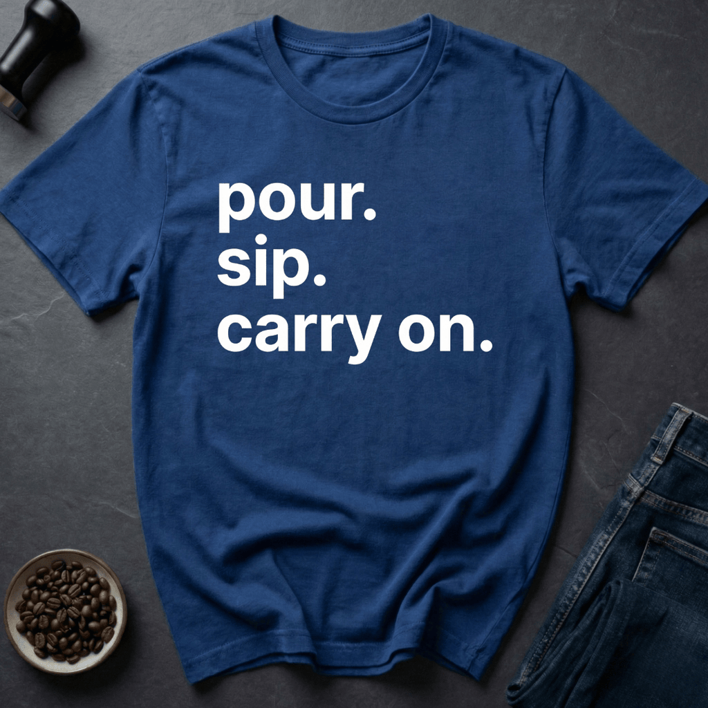 Coffee graphic Carry On T-Shirt in by Caffeine Dept