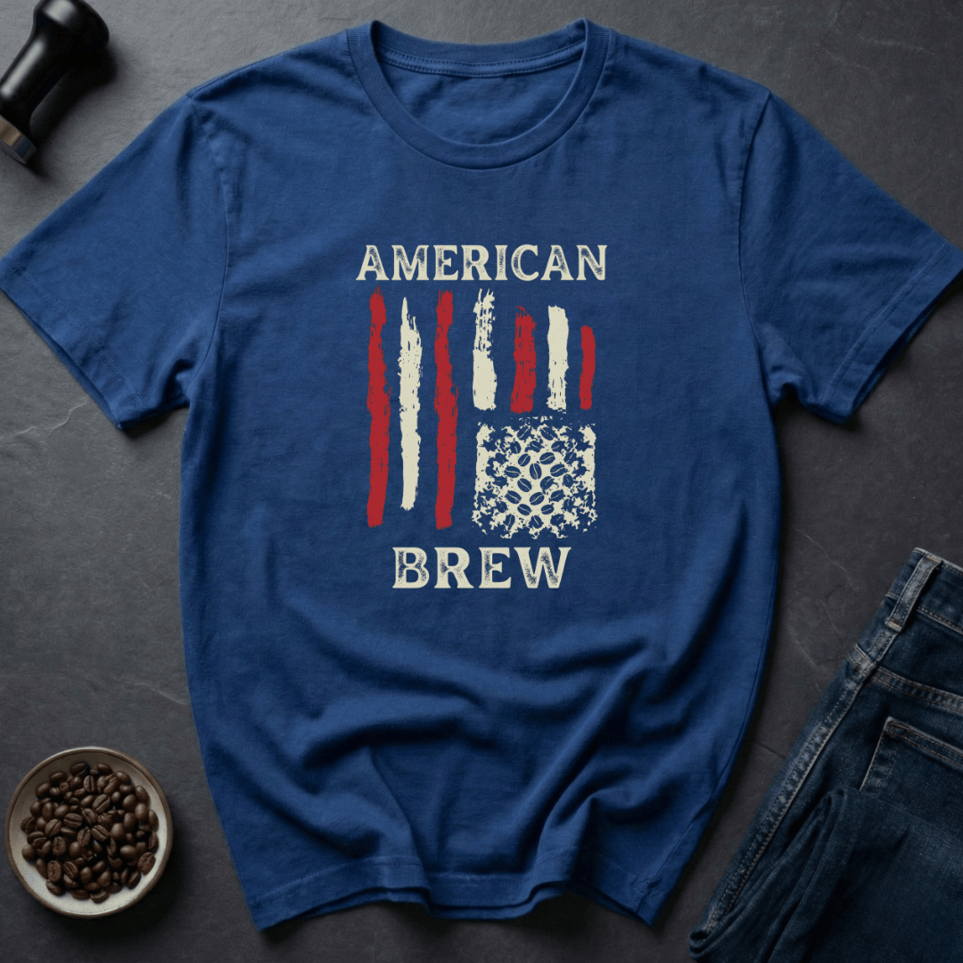 Coffee graphic Patriot Pour T-Shirt in by Caffeine Dept