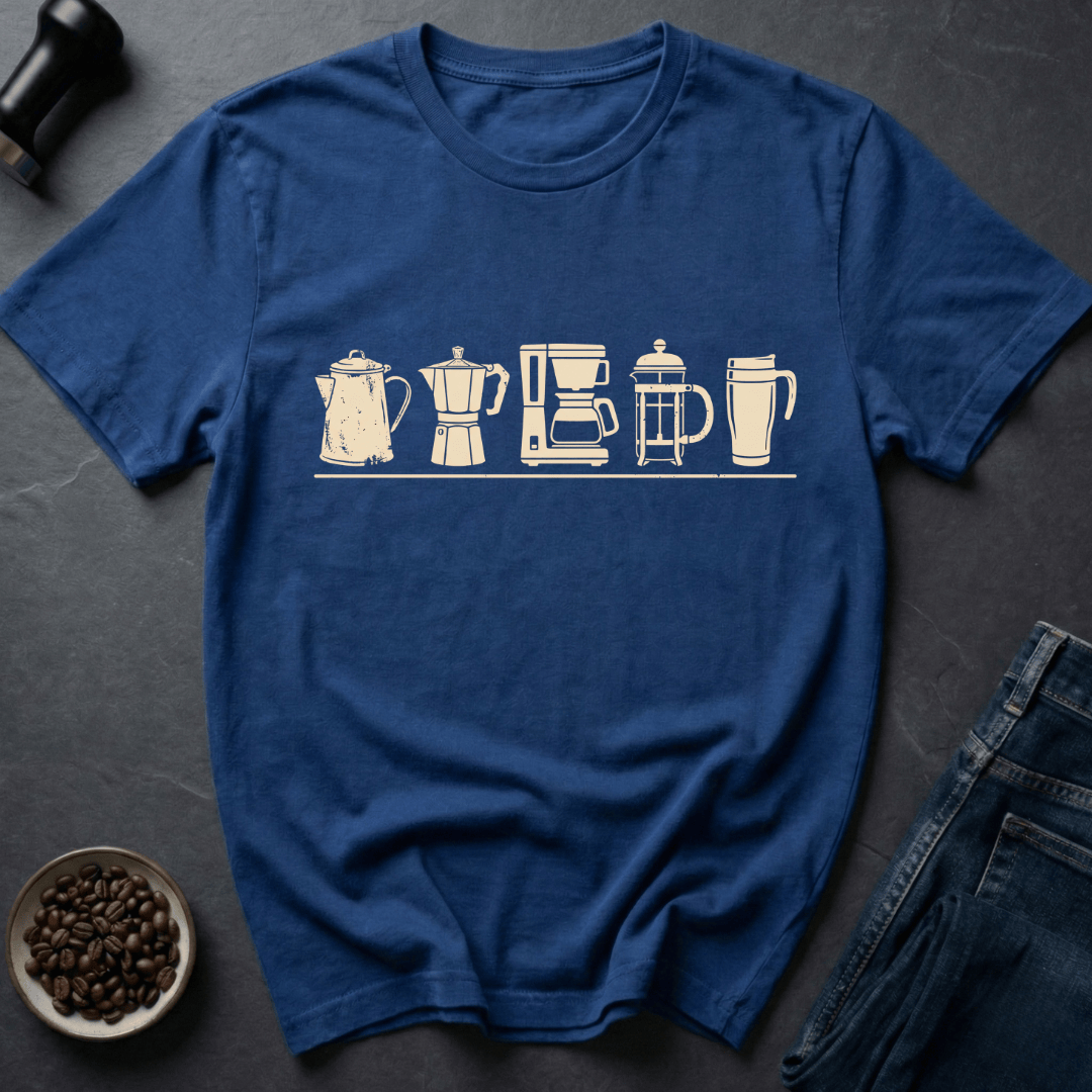 Coffee graphic Coffee Tools T-Shirt in by Caffeine Dept