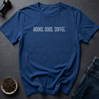 Books Dogs Coffee T-Shirt