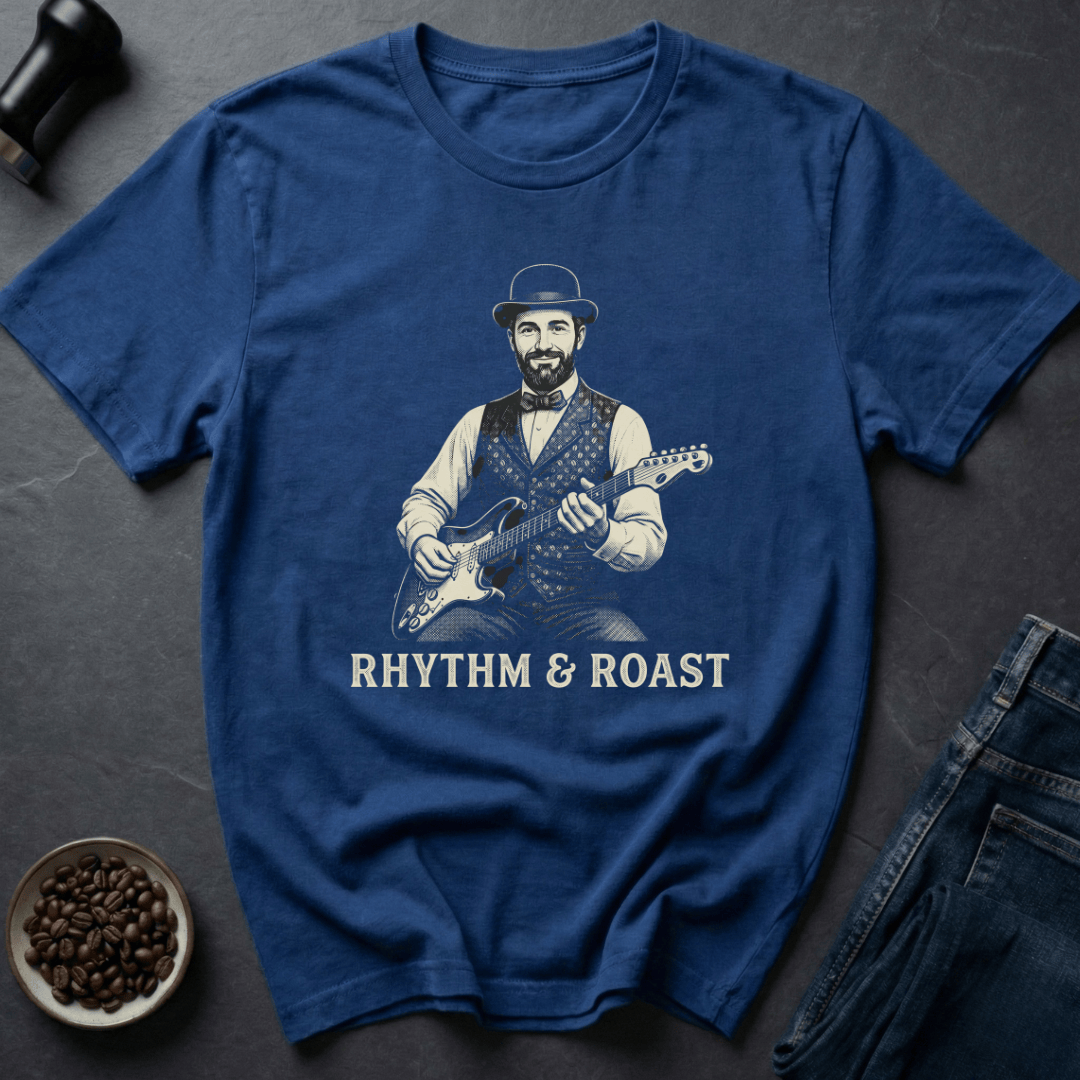 Coffee graphic Brew Rhythm T-Shirt in by Caffeine Dept