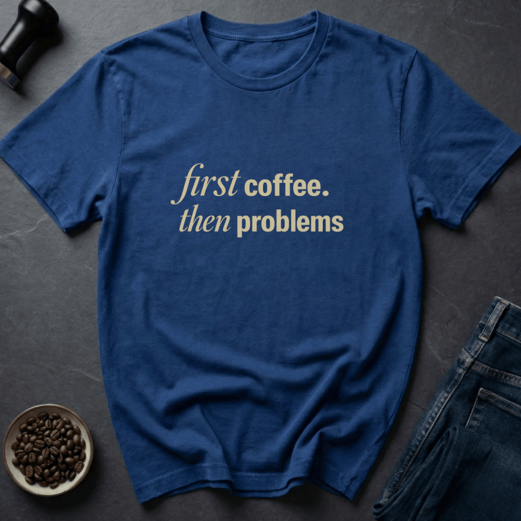 Coffee graphic Coffee Then T-Shirt in by Caffeine Dept