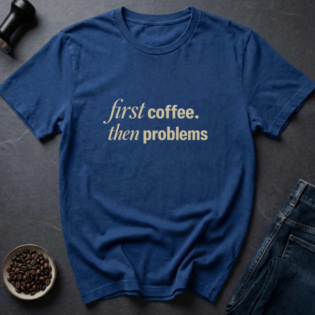 Coffee graphic Coffee Then T-Shirt in by Caffeine Dept