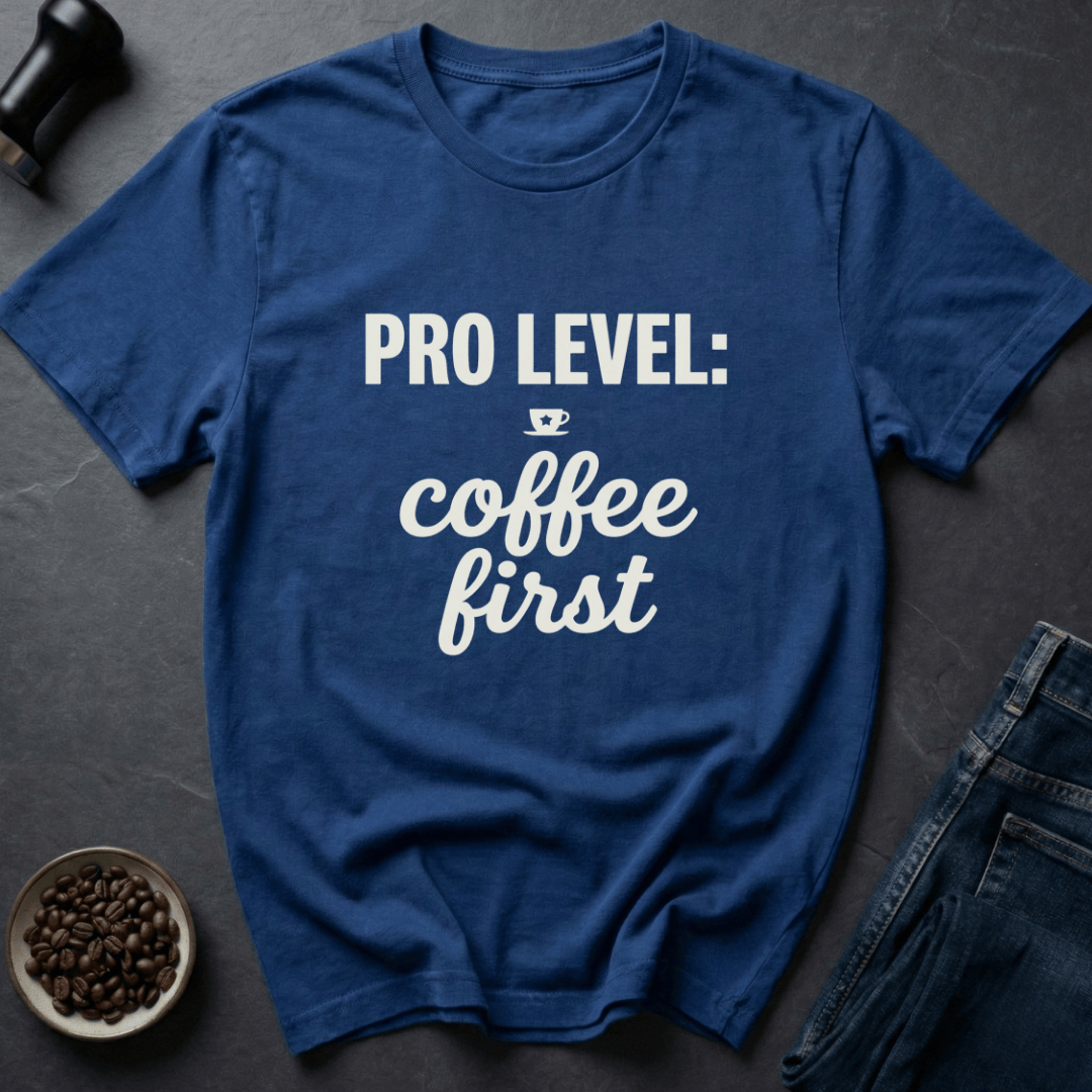 Coffee graphic Pro Caffeinated T-Shirt in by Caffeine Dept