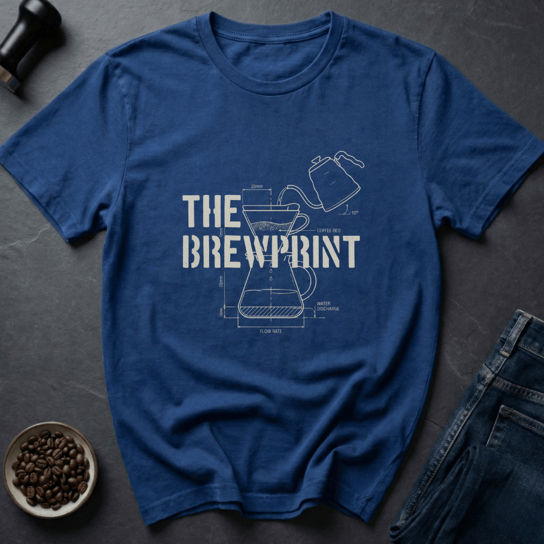 Coffee graphic Brewprint T-Shirt in by Caffeine Dept