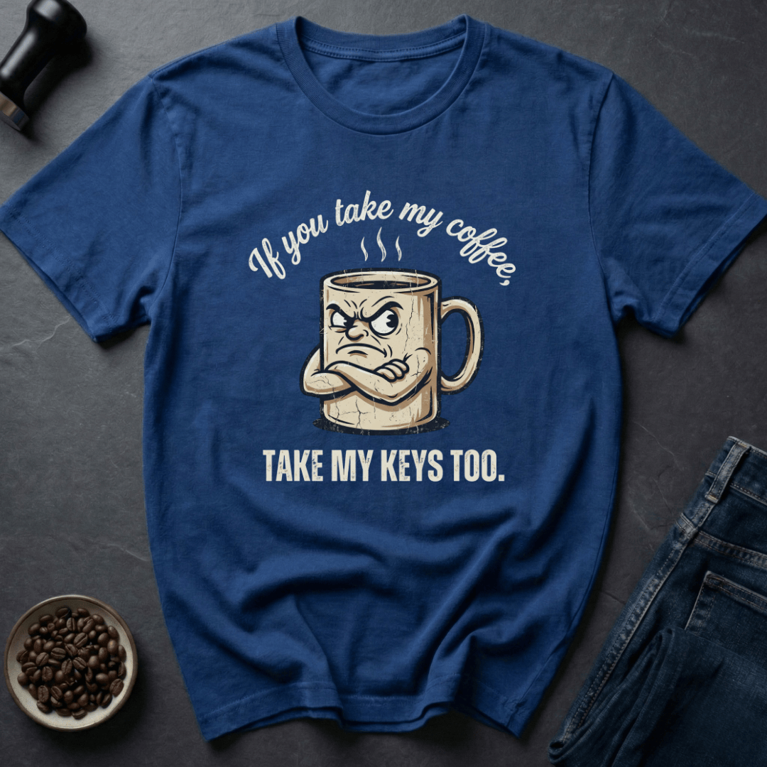 Coffee graphic Keep Coffee T-Shirt in by Caffeine Dept