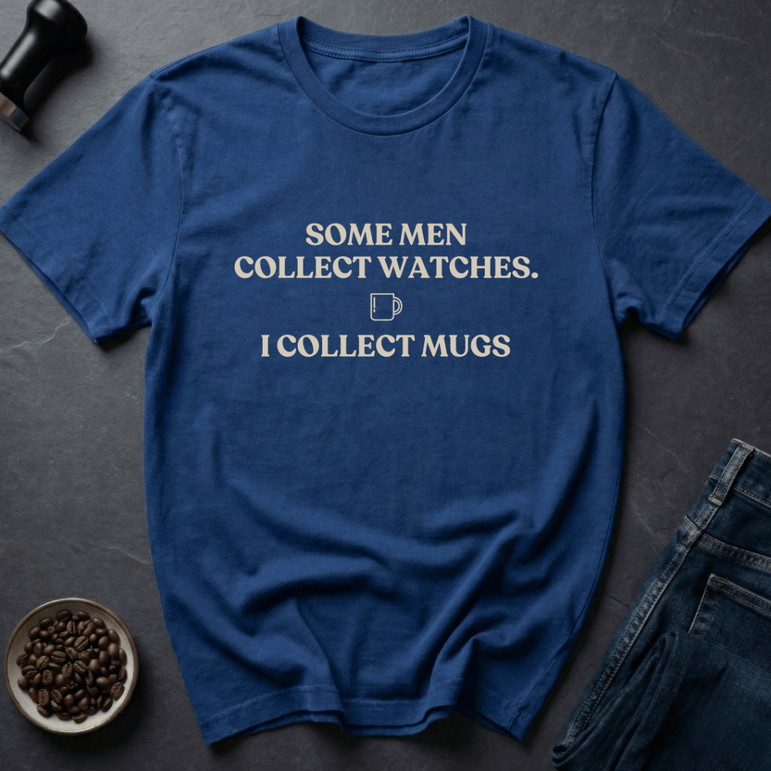Coffee graphic Mug Collector T-Shirt in by Caffeine Dept