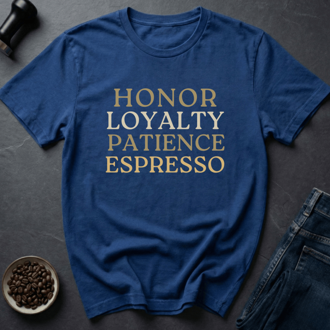 Coffee graphic Espresso Values T-Shirt in by Caffeine Dept