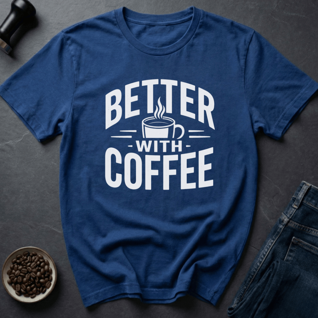 Coffee graphic Add Coffee T-Shirt in by Caffeine Dept