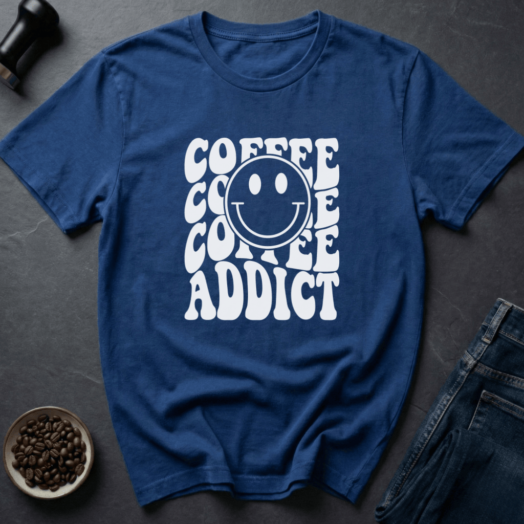 Coffee graphic Coffee Addict T-Shirt in by Caffeine Dept