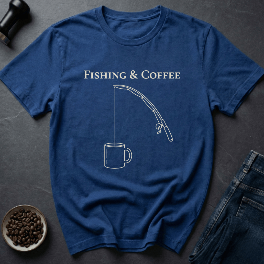 Coffee graphic Fish Coffee T-Shirt in by Caffeine Dept