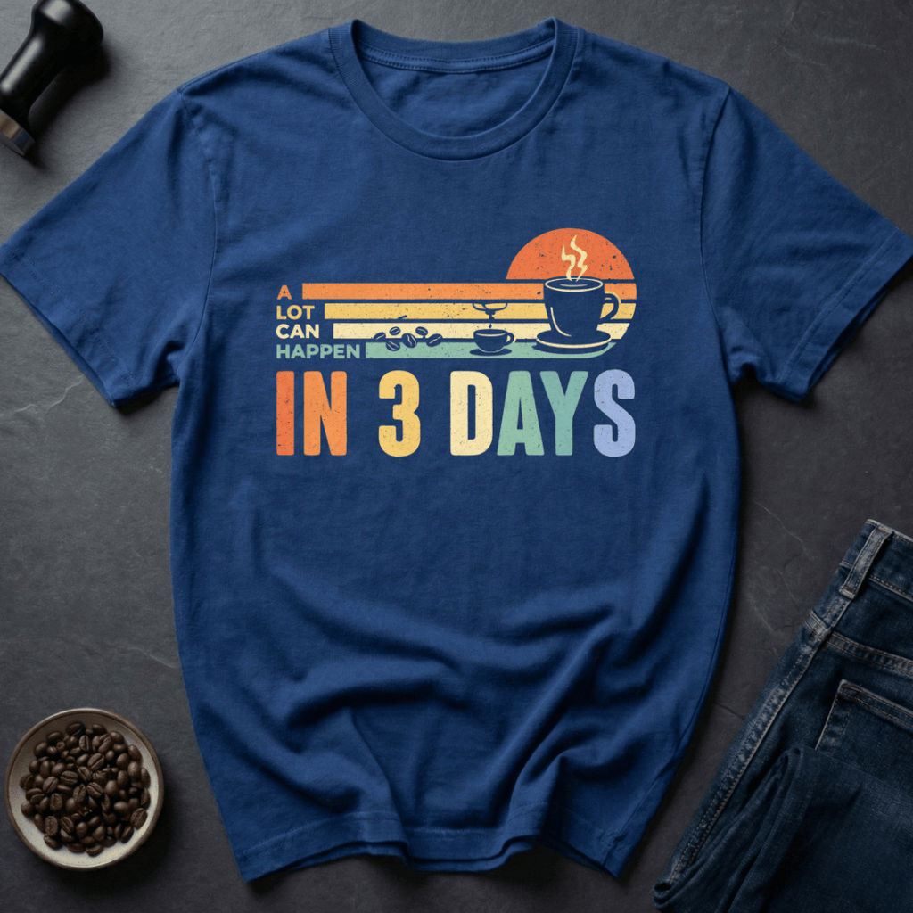 Coffee graphic 3 Days T-Shirt in by Caffeine Dept