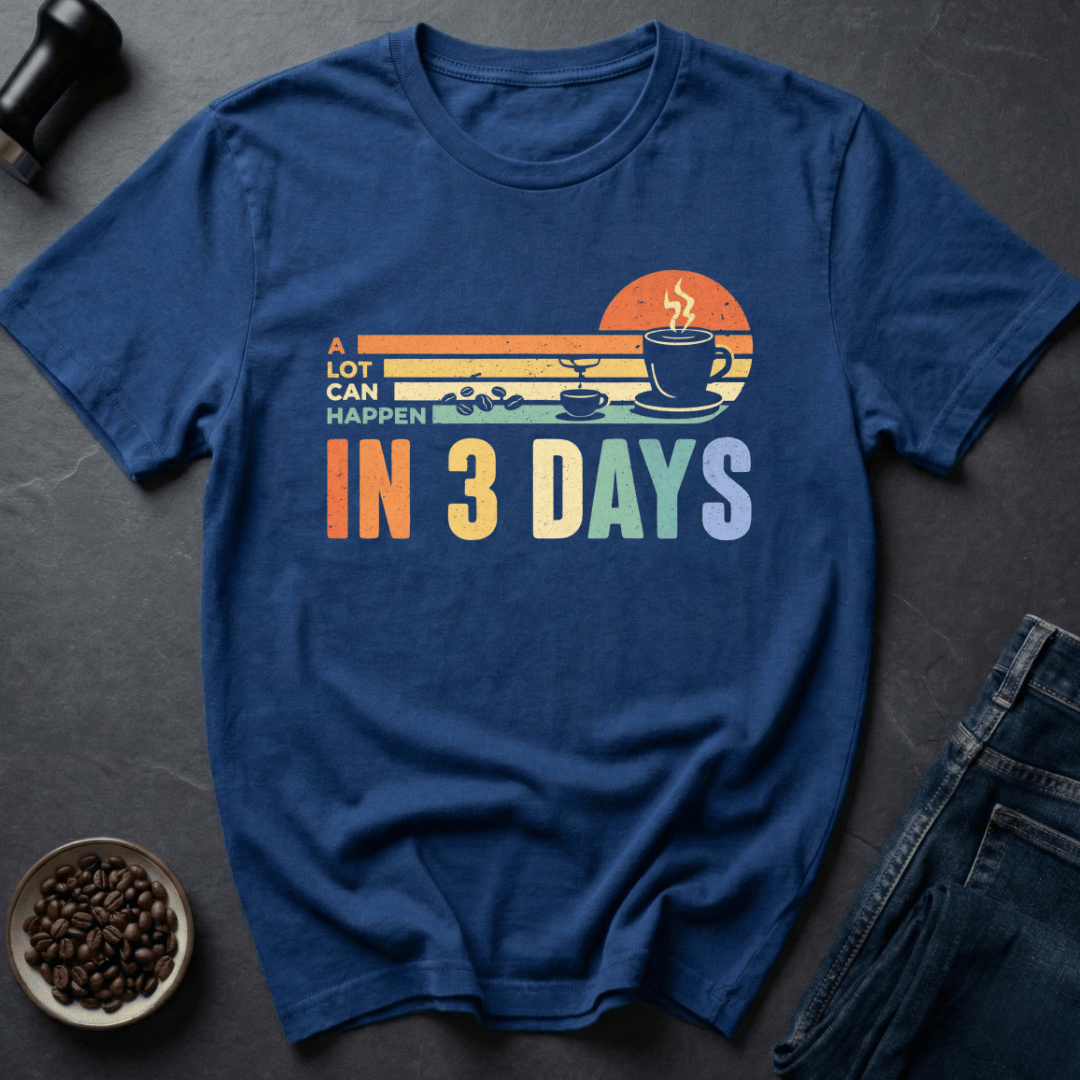 Coffee graphic 3 Days T-Shirt in by Caffeine Dept
