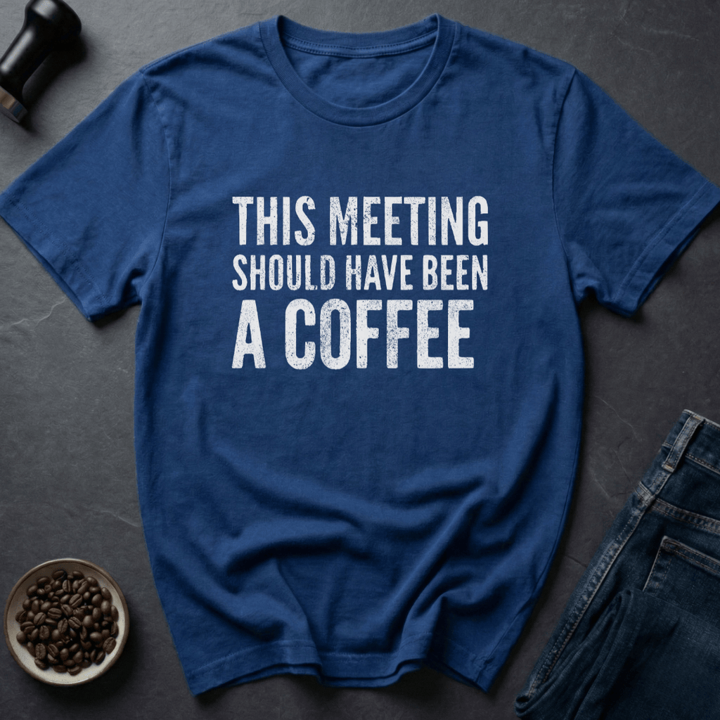 Coffee graphic Meeting Survival T-Shirt in by Caffeine Dept