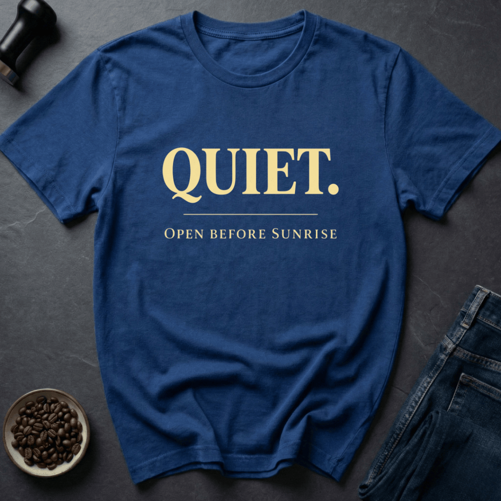 Coffee graphic Silent Brew T-Shirt in by Caffeine Dept