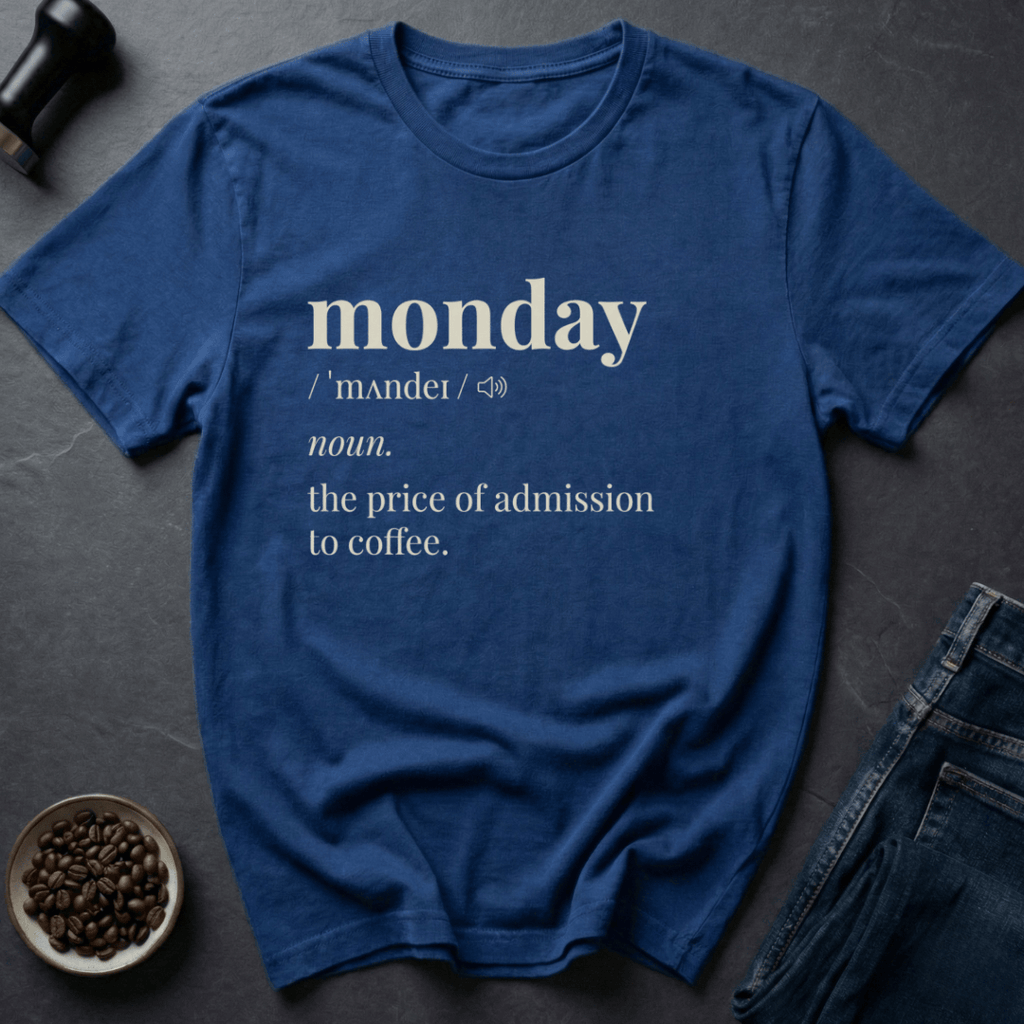 Coffee graphic Monday Fee T-Shirt in by Caffeine Dept
