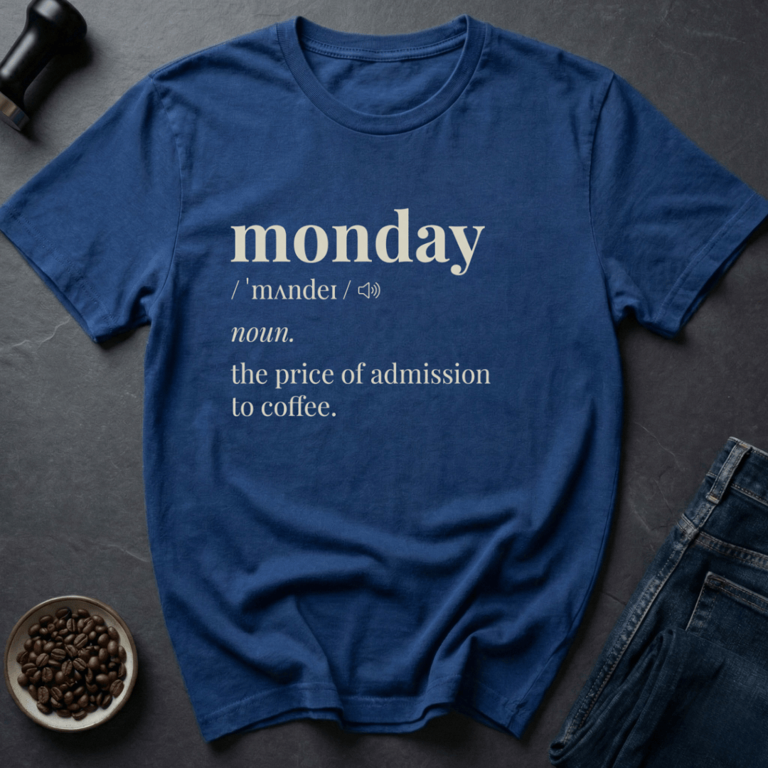 Coffee graphic Monday Fee T-Shirt in by Caffeine Dept