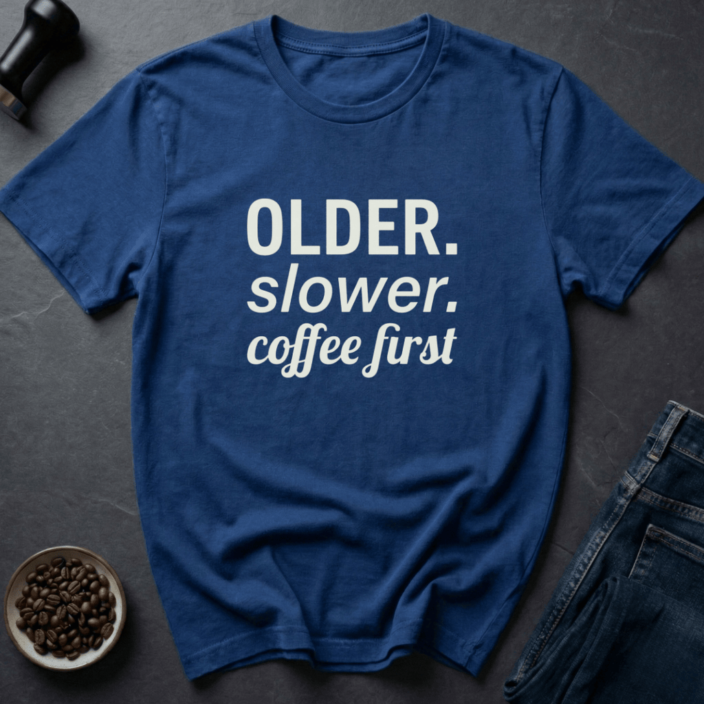 Coffee graphic Aging Fuel T-Shirt in by Caffeine Dept