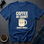 Coffee graphic Cranky Warning T-Shirt in by Caffeine Dept