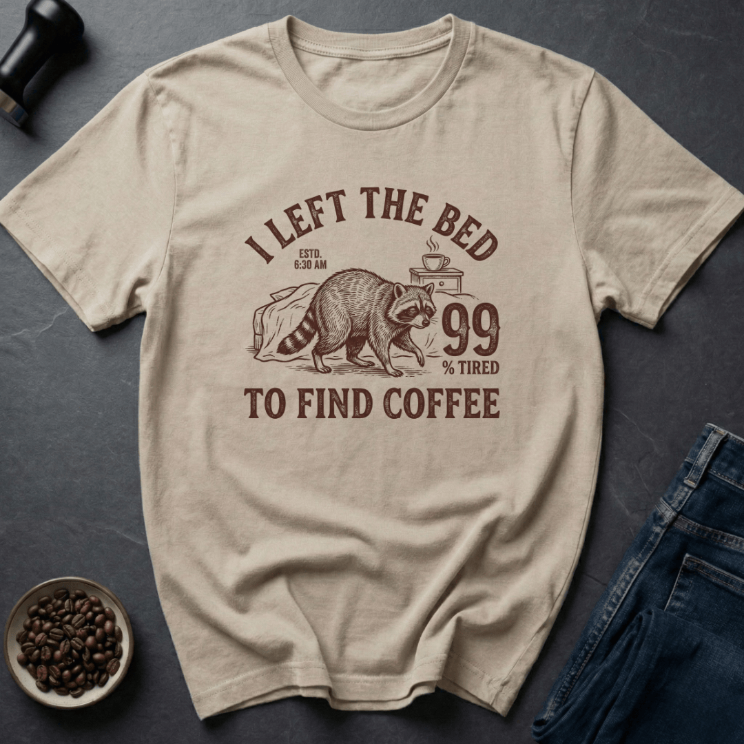 Coffee graphic Bed Escapee T-Shirt in by Caffeine Dept