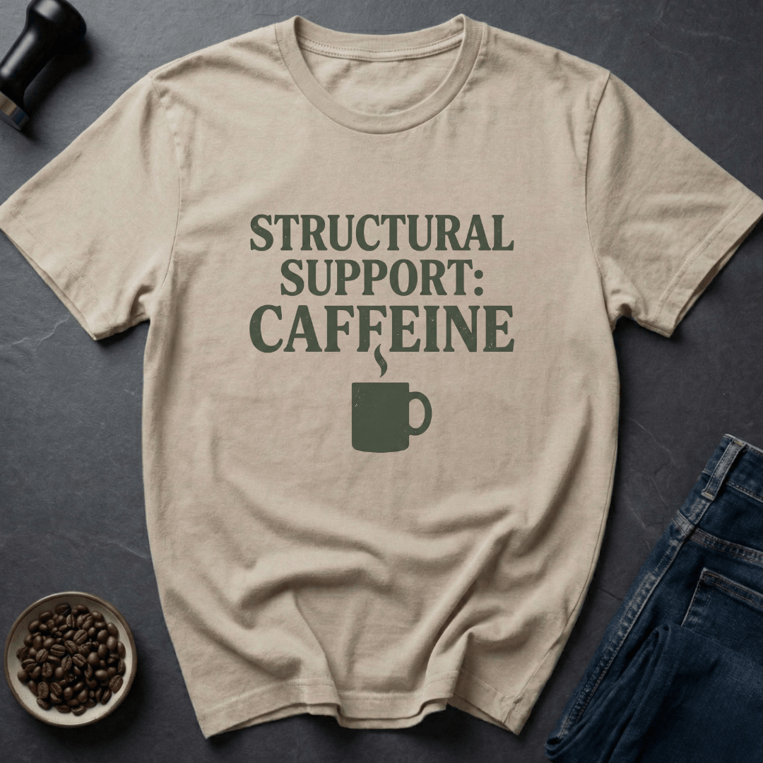 Coffee graphic Caffeine Support T-Shirt in by Caffeine Dept