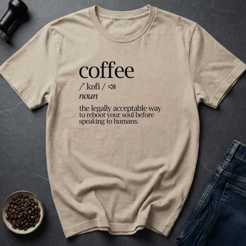 Coffee graphic Speak After Coffee T-Shirt in by Caffeine Dept