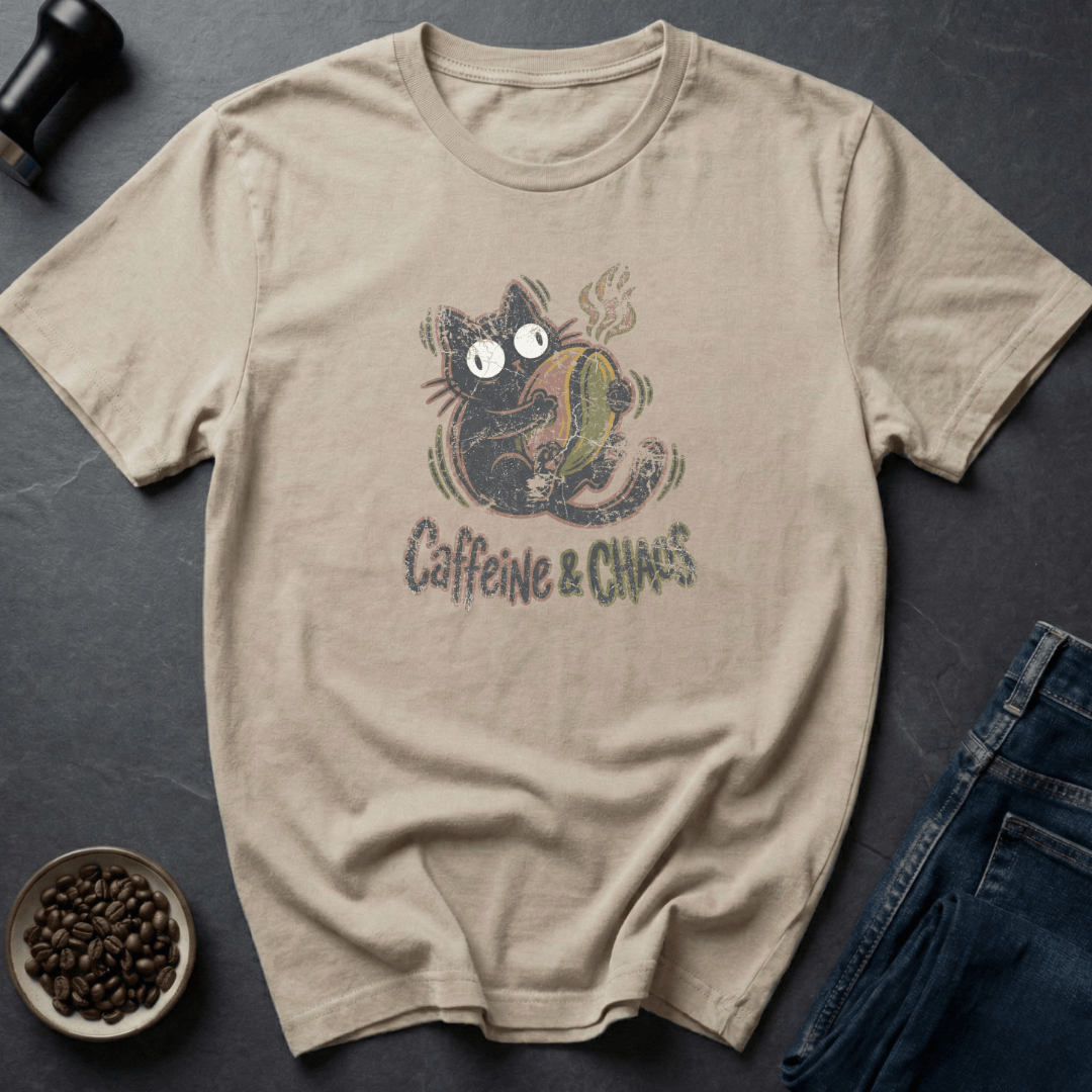 Coffee graphic Caffeine & Chaos T-Shirt in by Caffeine Dept