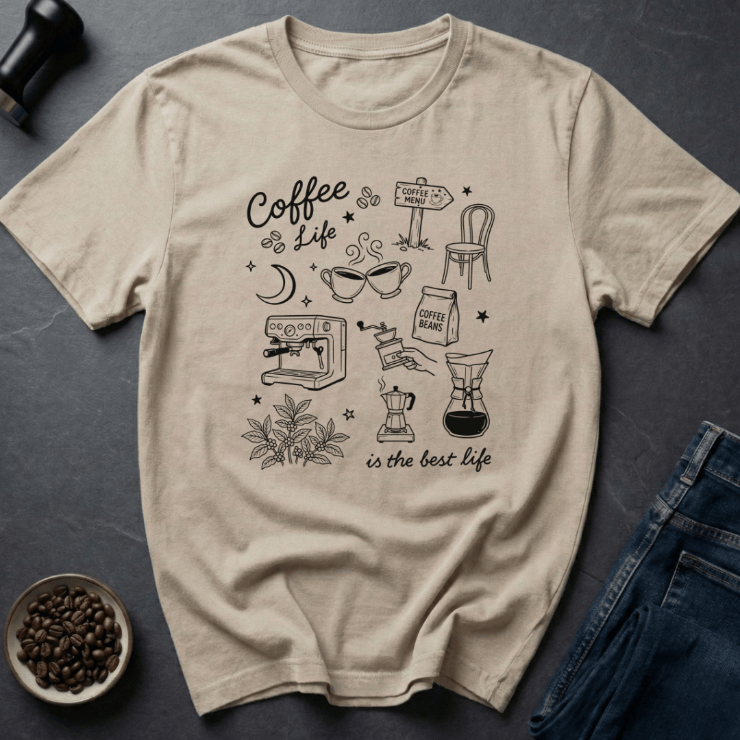 Coffee graphic Coffee Vibes T-Shirt in by Caffeine Dept