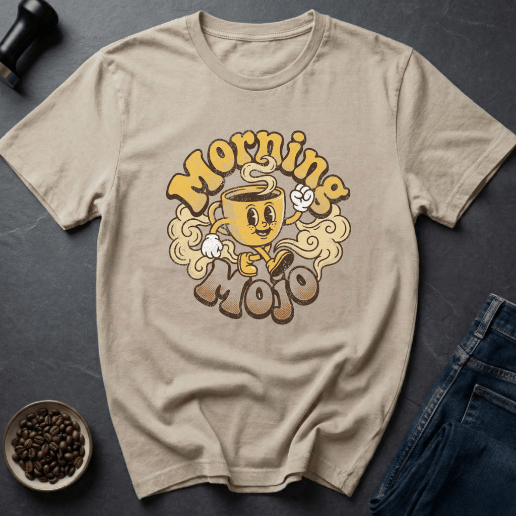 Coffee graphic Morning Mojo T-Shirt in by Caffeine Dept