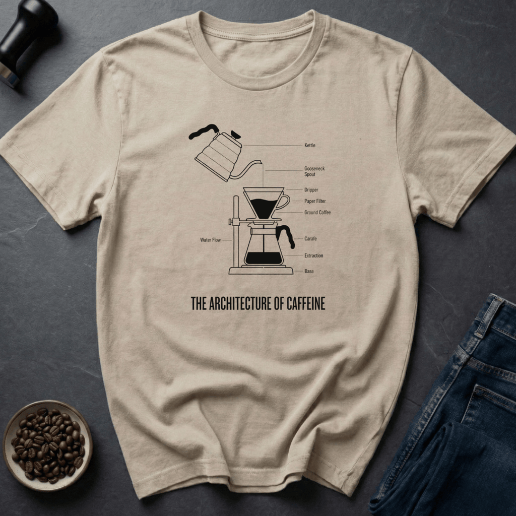 Coffee graphic Architecture Caffeine T-Shirt in by Caffeine Dept