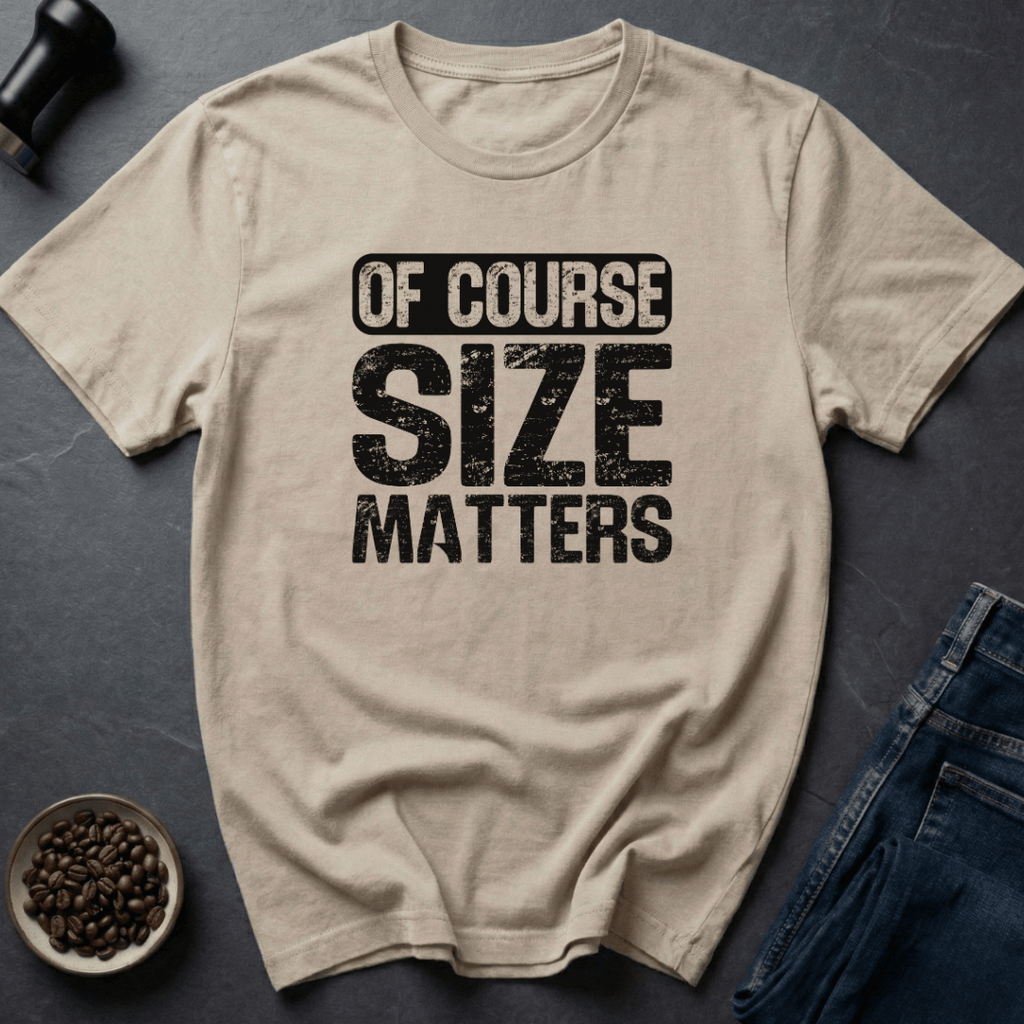 Coffee graphic Coffee Size Matters T-Shirt in by Caffeine Dept