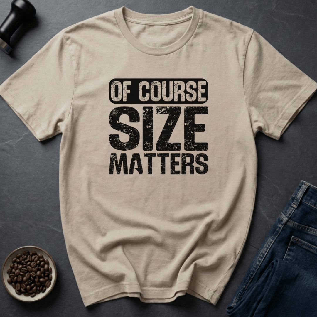 Coffee graphic Coffee Size Matters T-Shirt in by Caffeine Dept