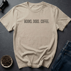 Books Dogs Coffee T-Shirt