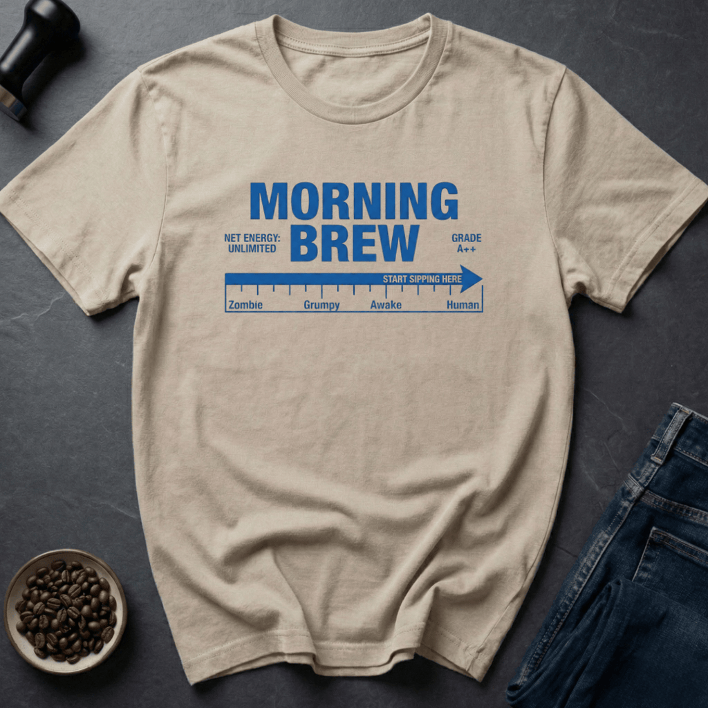 Coffee graphic Morning Brew T-Shirt in by Caffeine Dept