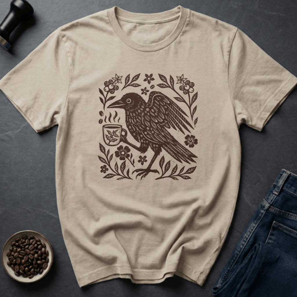 Coffee graphic Rustic Roast T-Shirt in by Caffeine Dept