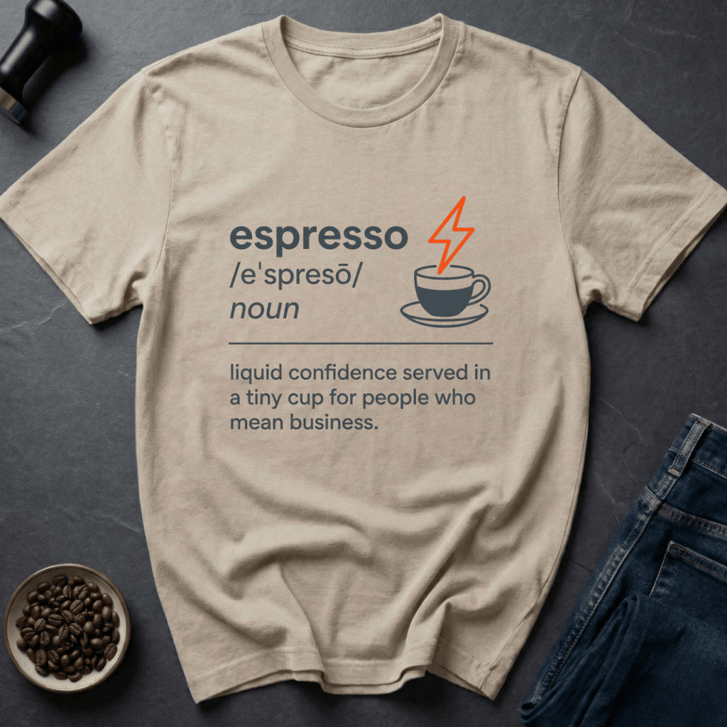 Coffee graphic Espresso Power T-Shirt in by Caffeine Dept
