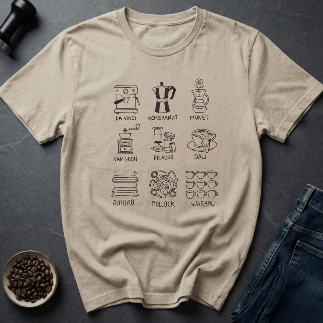 Coffee graphic Art Brew T-Shirt in by Caffeine Dept
