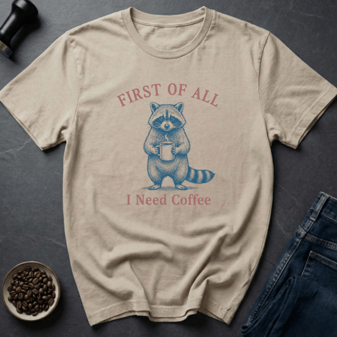 Coffee graphic Caffeine Bandit T-Shirt in by Caffeine Dept