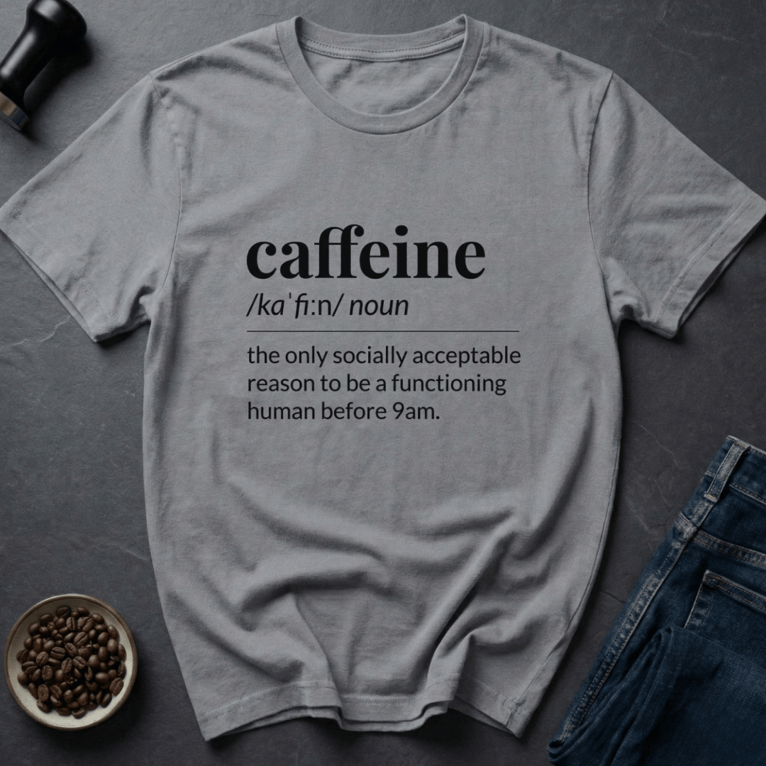 Coffee graphic Caffeine Rules T-Shirt in by Caffeine Dept