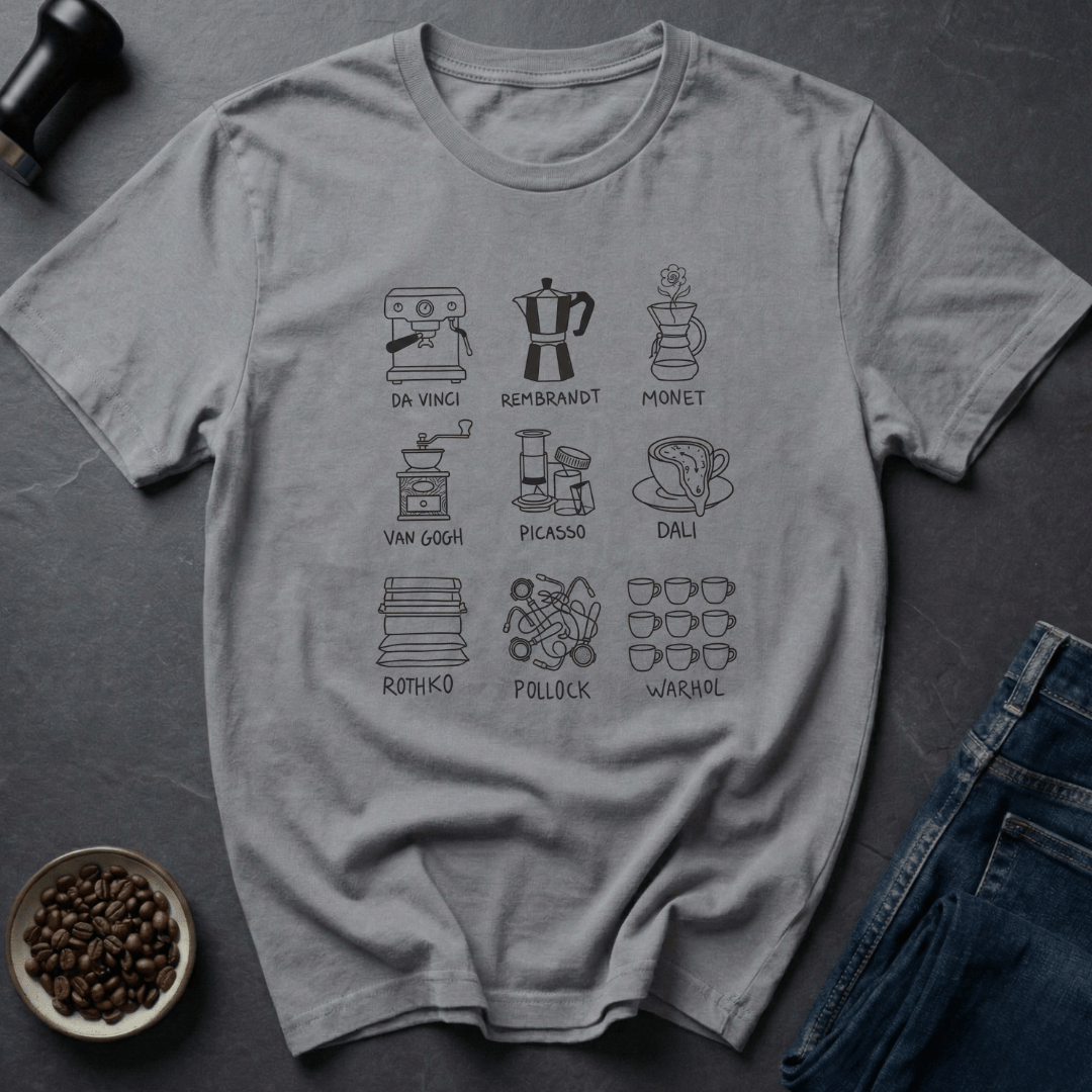 Coffee graphic Art Brew T-Shirt in by Caffeine Dept