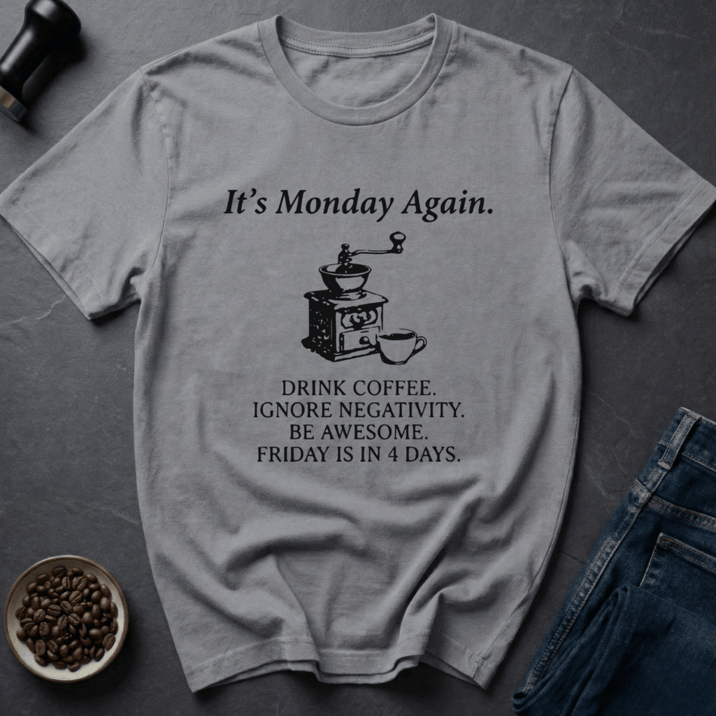 Coffee graphic Monday Mood T-Shirt in by Caffeine Dept