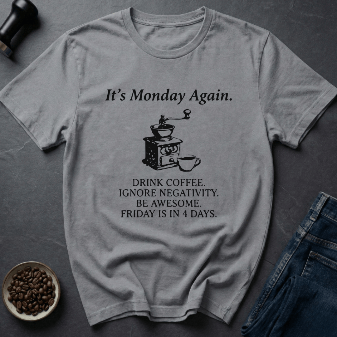 Coffee graphic Monday Mood T-Shirt in by Caffeine Dept