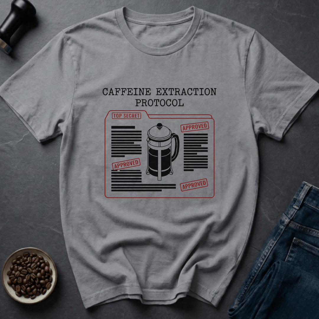 Coffee graphic Brew Protocol T-Shirt in by Caffeine Dept