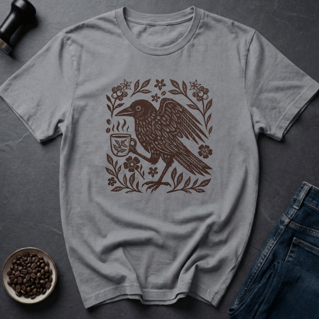 Coffee graphic Rustic Roast T-Shirt in by Caffeine Dept