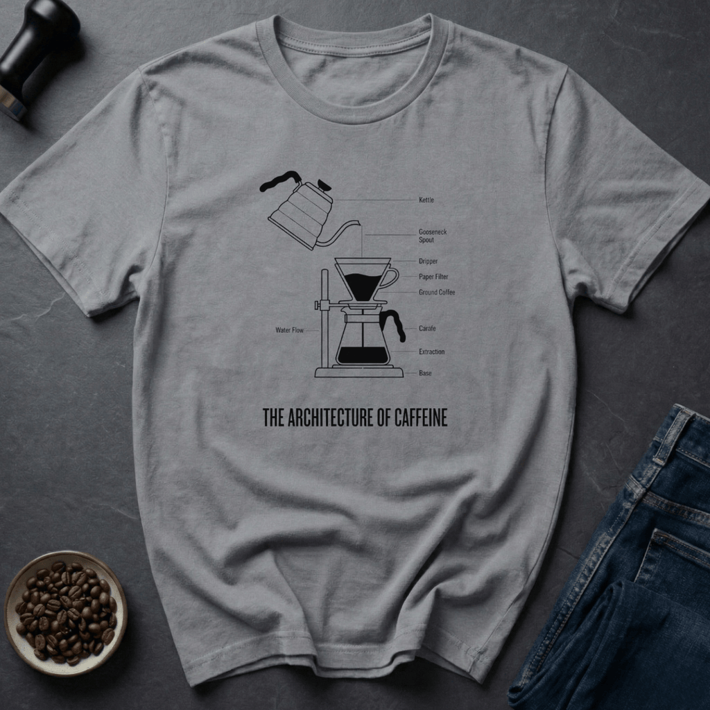 Coffee graphic Architecture Caffeine T-Shirt in by Caffeine Dept