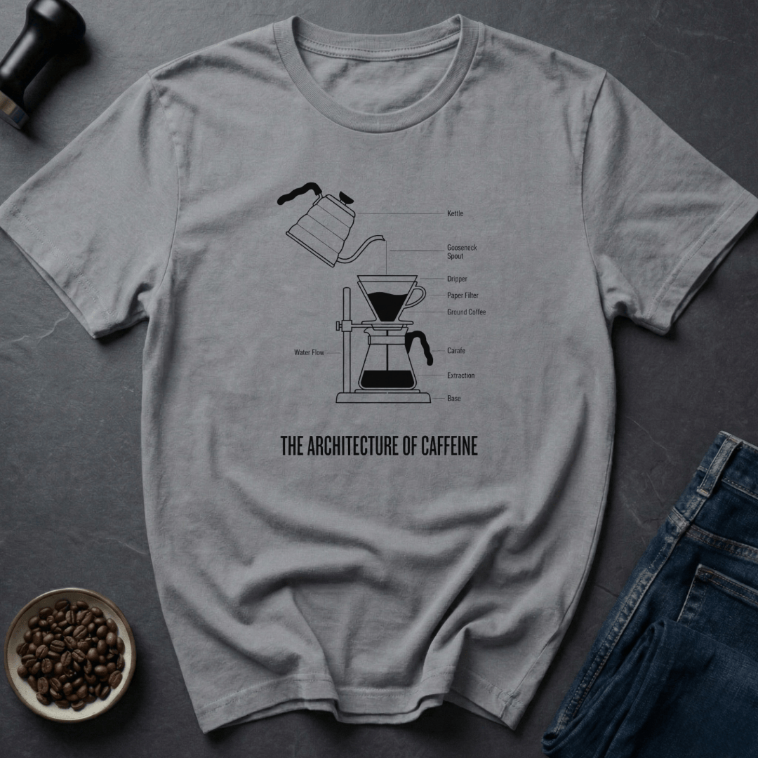Coffee graphic Architecture Caffeine T-Shirt in by Caffeine Dept