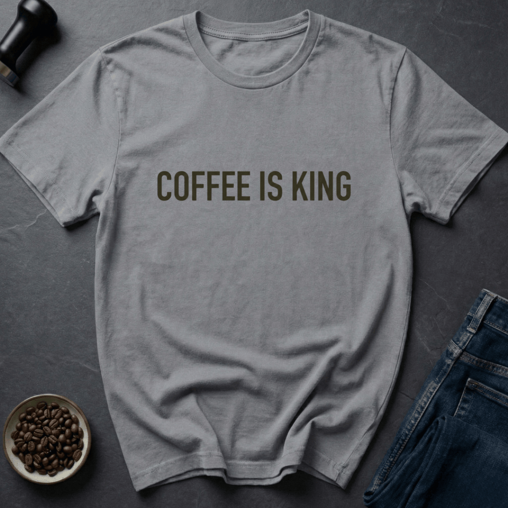 Coffee graphic Bean Royalty T-Shirt in by Caffeine Dept