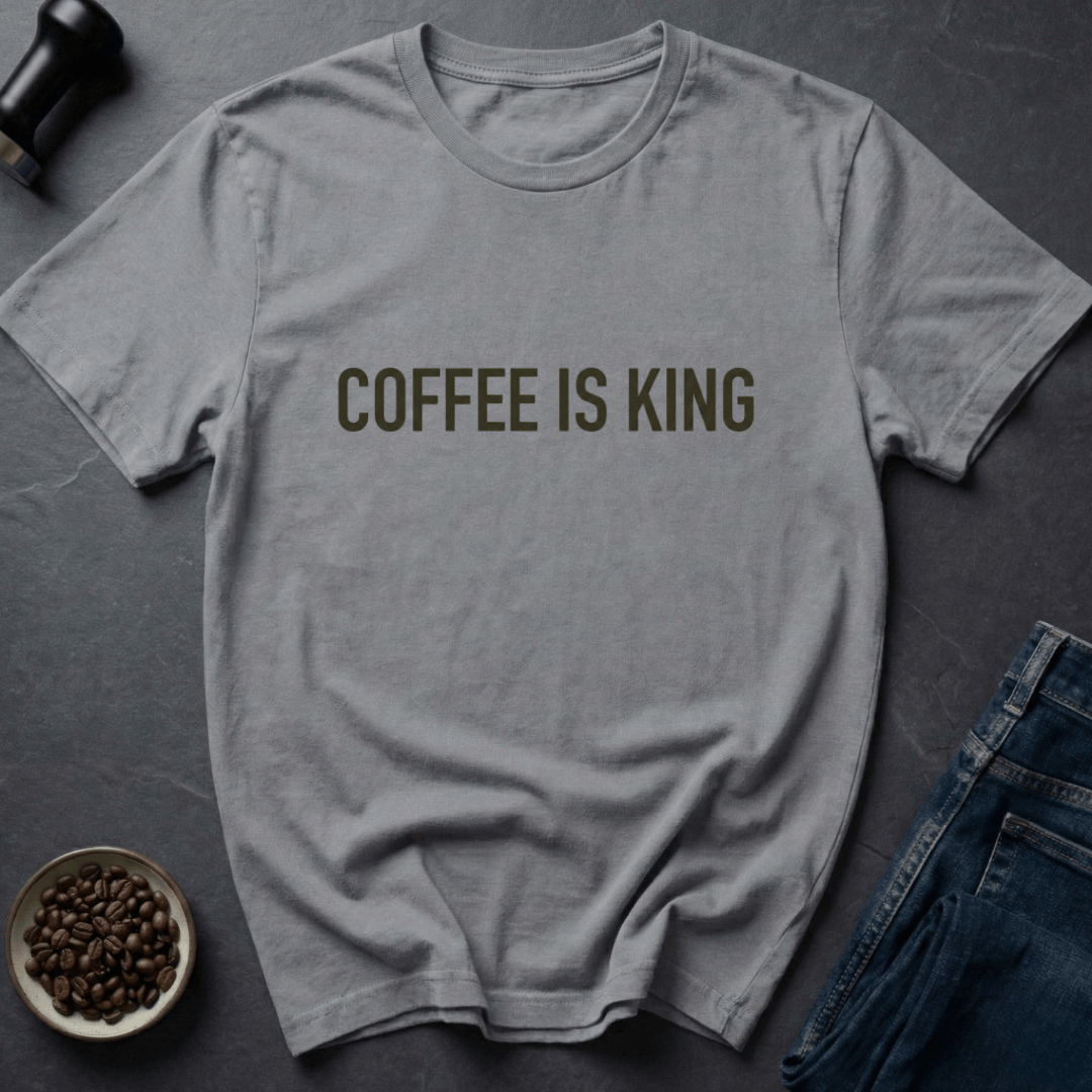 Coffee graphic Bean Royalty T-Shirt in by Caffeine Dept