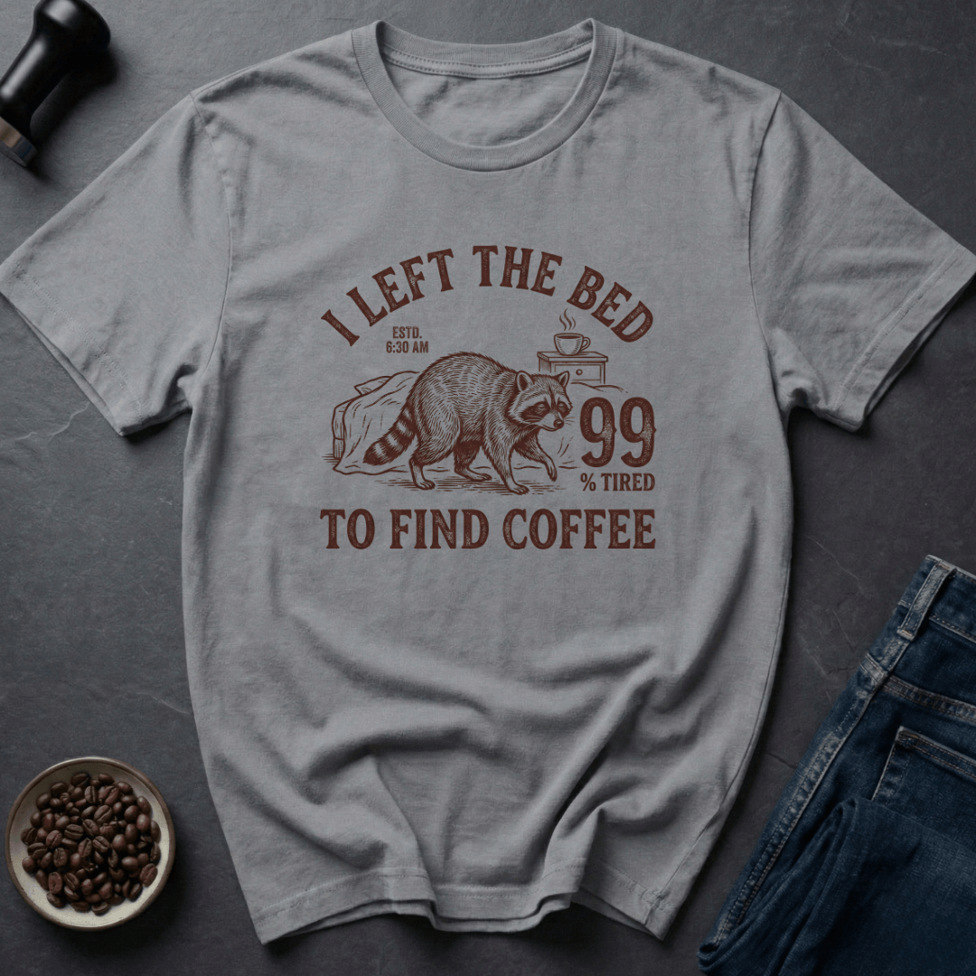 Coffee graphic Bed Escapee T-Shirt in by Caffeine Dept
